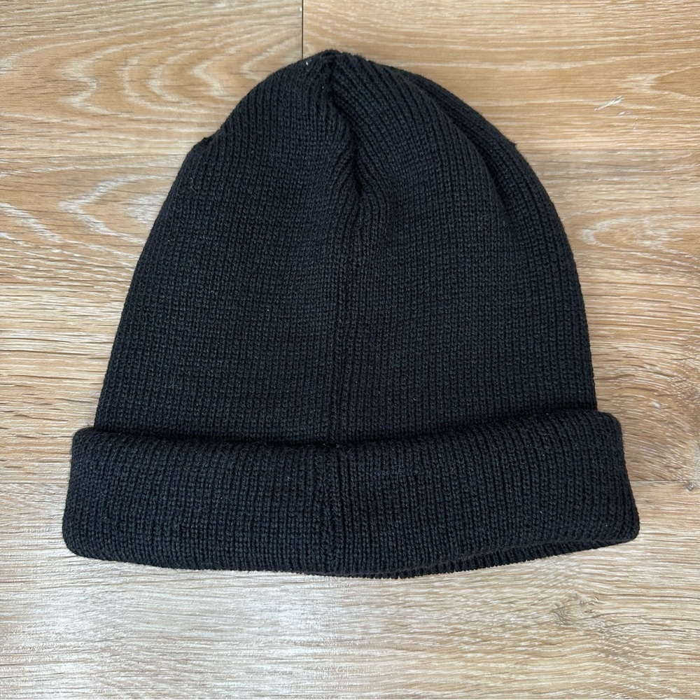 Adidas Black Ribbed Knit Trefoil Knit Beanie - Picture 4 of 7
